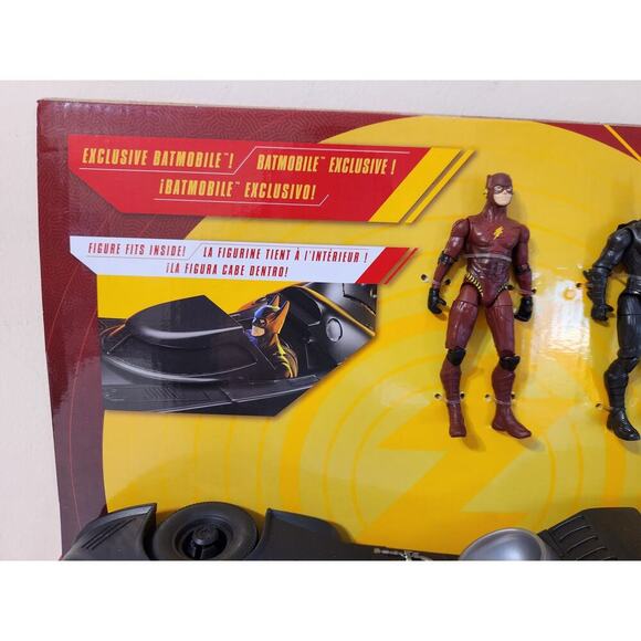 (NEW) DC The Flash Young Barry Batman Batmobile 3 Pack Spin Master 4” Inch 2023 - Picture 4 of 6